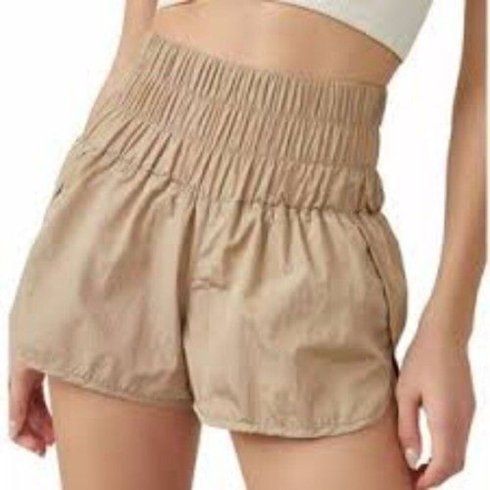 Fp Movement By Free People Womens Clay Smocked The Way Home Shorts Size Small